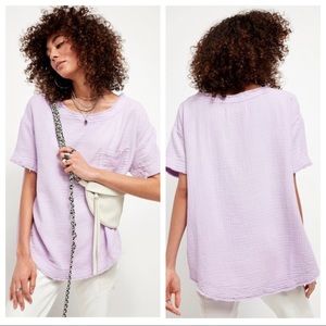NWT Free People Palo Alto Pocket Shirt Boho Top